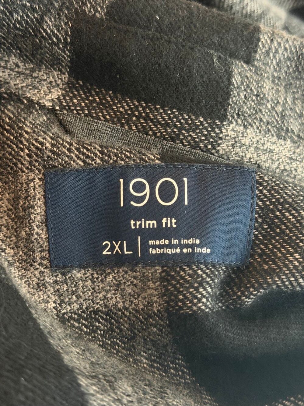 1901 buffalo plaid thick flannel shirt size 2xl - Picture 3 of 3
